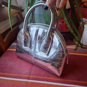 ZARA silver mini bag